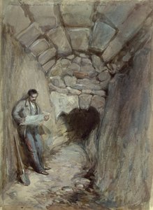 Rock Cut Conduit Under Robinsons Arch, Jerusalem by William Crimea Simpson